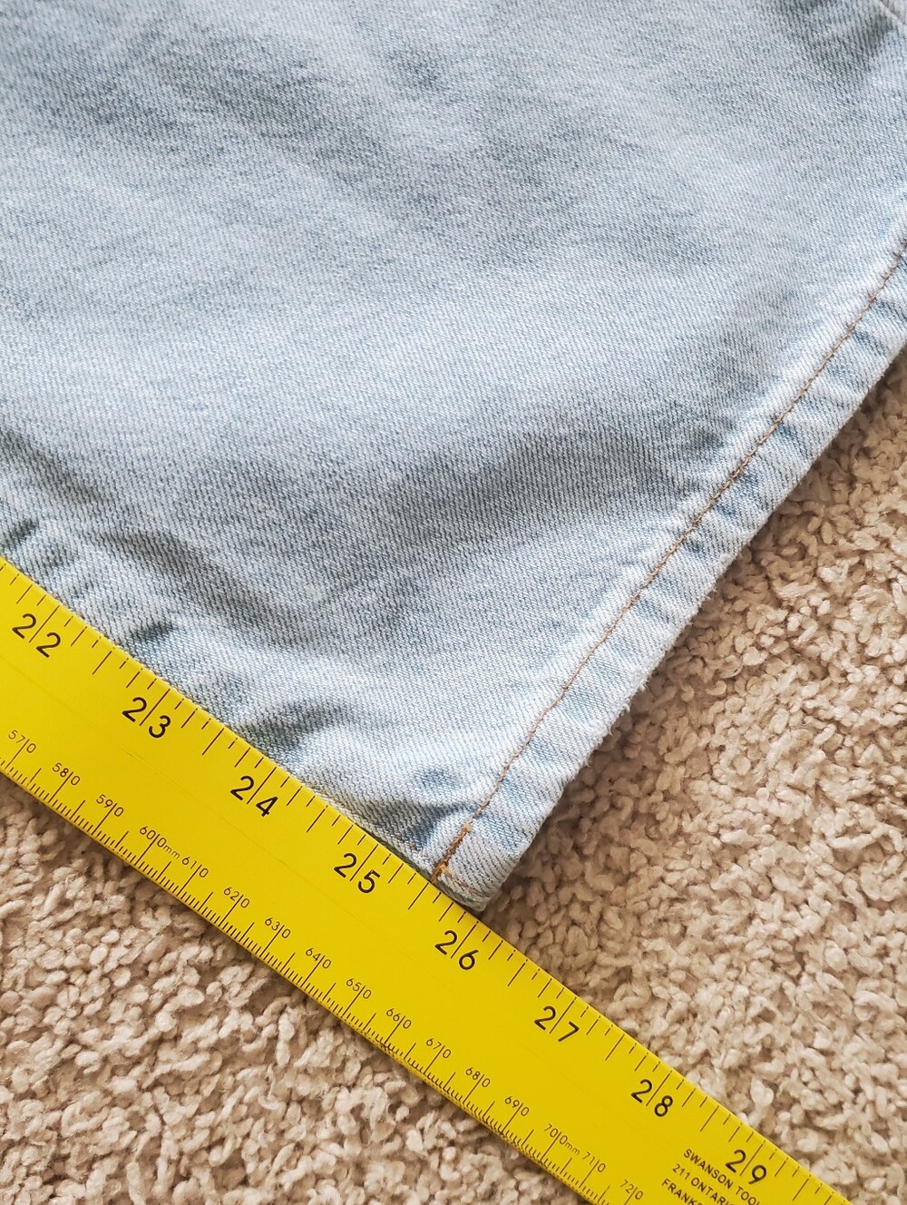 Madewell The Perfect Vintage Wide Leg Crop Jean Light Blue Womens Size 24 Cotton - Picture 2 of 9